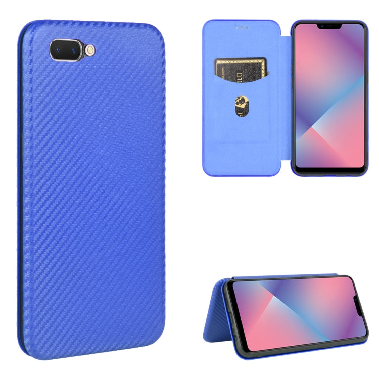 Struttura in fibra di carbonio Flip orizzontale magnetico Custodia in pelle TPU + PC + PU con slot per schede, For OPPO A5(AX5) / A3s / A12e, For OPPO A7(AX7) / A5s / AX5s / A12, For OPPO A8 / A31 (2020), For OPPO A9 (2020) / A11 / A11X / A5 (2020)