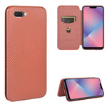 Struttura in fibra di carbonio Flip orizzontale magnetico Custodia in pelle TPU + PC + PU con slot per schede, For OPPO A5(AX5) / A3s / A12e, For OPPO A7(AX7) / A5s / AX5s / A12, For OPPO A8 / A31 (2020), For OPPO A9 (2020) / A11 / A11X / A5 (2020)