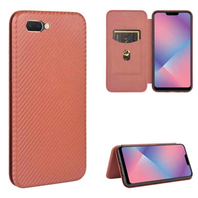 Struttura in fibra di carbonio Flip orizzontale magnetico Custodia in pelle TPU + PC + PU con slot per schede, For OPPO A5(AX5) / A3s / A12e, For OPPO A7(AX7) / A5s / AX5s / A12, For OPPO A8 / A31 (2020), For OPPO A9 (2020) / A11 / A11X / A5 (2020)