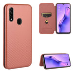 Struttura in fibra di carbonio Flip orizzontale magnetico Custodia in pelle TPU + PC + PU con slot per schede, For OPPO A5(AX5) / A3s / A12e, For OPPO A7(AX7) / A5s / AX5s / A12, For OPPO A8 / A31 (2020), For OPPO A9 (2020) / A11 / A11X / A5 (2020)