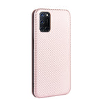Struttura in fibra di carbonio Flip orizzontale magnetico Custodia in pelle TPU + PC + PU con slot per schede, For OPPO A52 / A72 / A92, For OPPO A91 / F15 Reno3(Southeast Asia Version), For OPPO A92s, For OPPO Ace2
