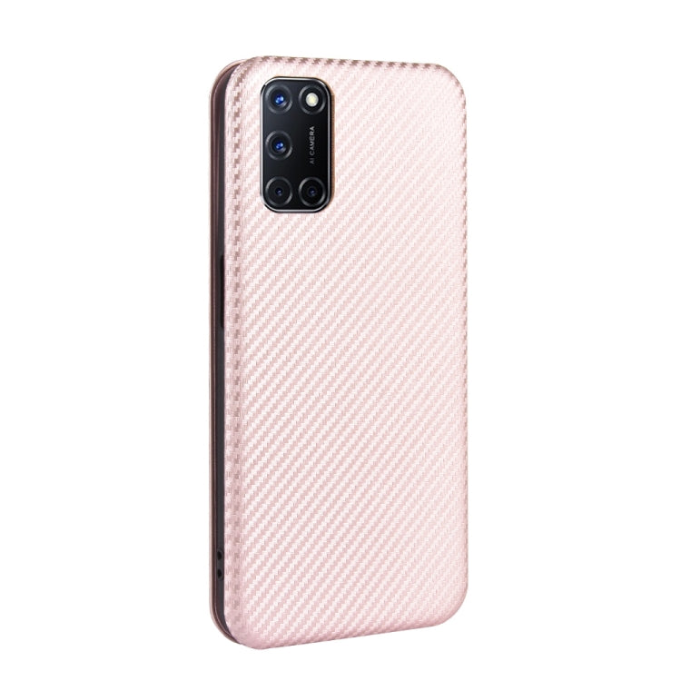 Struttura in fibra di carbonio Flip orizzontale magnetico Custodia in pelle TPU + PC + PU con slot per schede, For OPPO A52 / A72 / A92, For OPPO A91 / F15 Reno3(Southeast Asia Version), For OPPO A92s, For OPPO Ace2