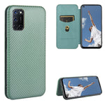Struttura in fibra di carbonio Flip orizzontale magnetico Custodia in pelle TPU + PC + PU con slot per schede, For OPPO A52 / A72 / A92, For OPPO A91 / F15 Reno3(Southeast Asia Version), For OPPO A92s, For OPPO Ace2