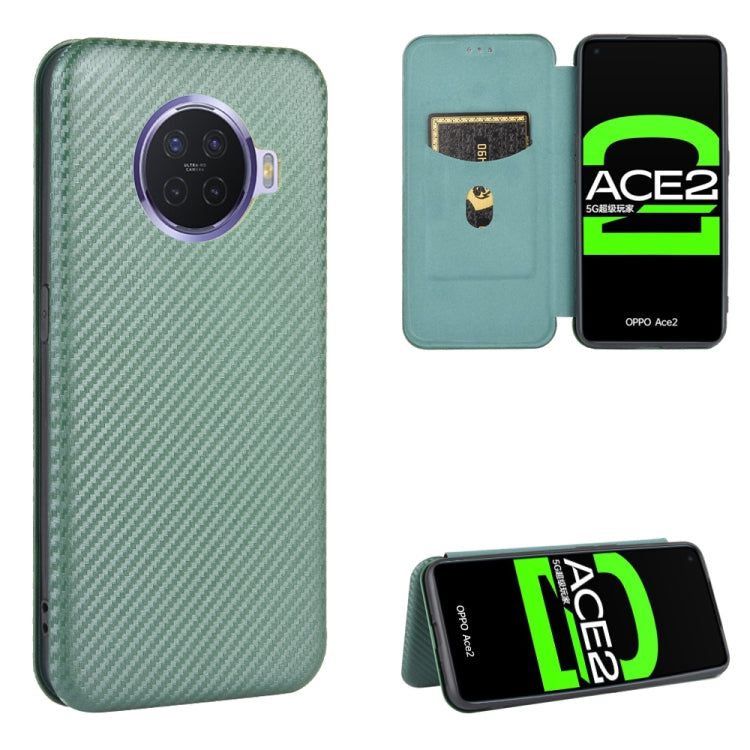 Struttura in fibra di carbonio Flip orizzontale magnetico Custodia in pelle TPU + PC + PU con slot per schede, For OPPO A52 / A72 / A92, For OPPO A91 / F15 Reno3(Southeast Asia Version), For OPPO A92s, For OPPO Ace2