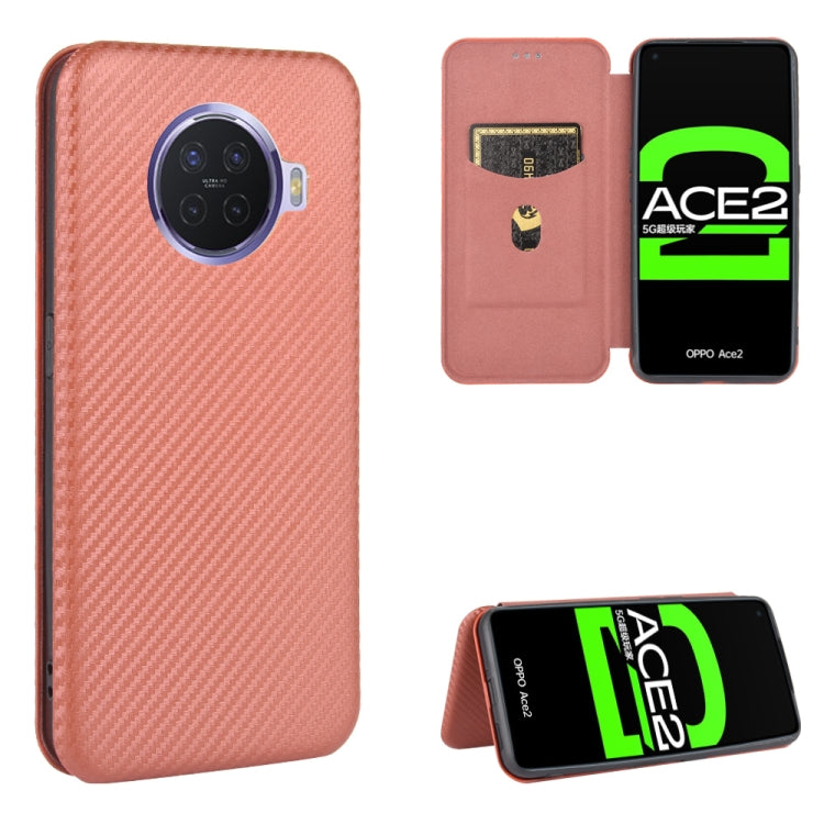 Struttura in fibra di carbonio Flip orizzontale magnetico Custodia in pelle TPU + PC + PU con slot per schede, For OPPO A52 / A72 / A92, For OPPO A91 / F15 Reno3(Southeast Asia Version), For OPPO A92s, For OPPO Ace2