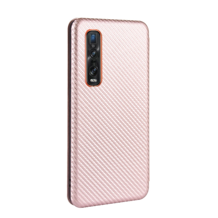 Struttura in fibra di carbonio Flip orizzontale magnetico Custodia in pelle TPU + PC + PU con slot per schede, For OPPO Find X2 Pro, For OPPO Find X2, For OPPO Realme C11, For OPPO Realme C15