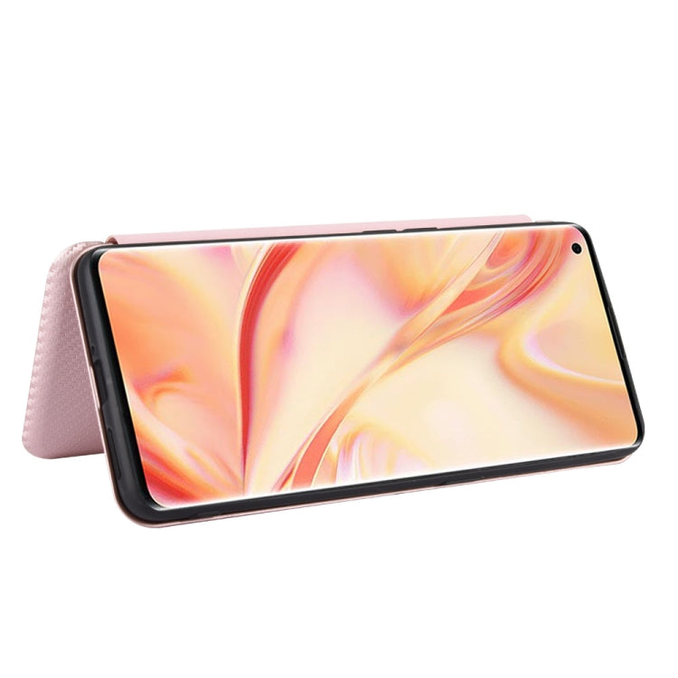 Struttura in fibra di carbonio Flip orizzontale magnetico Custodia in pelle TPU + PC + PU con slot per schede, For OPPO Find X2 Pro, For OPPO Find X2, For OPPO Realme C11, For OPPO Realme C15