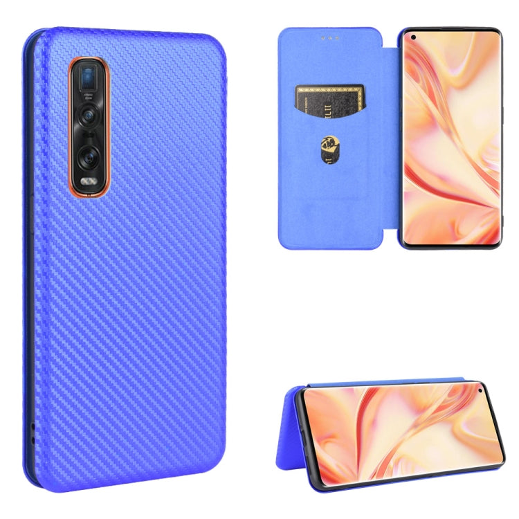 Struttura in fibra di carbonio Flip orizzontale magnetico Custodia in pelle TPU + PC + PU con slot per schede, For OPPO Find X2 Pro, For OPPO Find X2, For OPPO Realme C11, For OPPO Realme C15