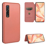 Struttura in fibra di carbonio Flip orizzontale magnetico Custodia in pelle TPU + PC + PU con slot per schede, For OPPO Find X2 Pro, For OPPO Find X2, For OPPO Realme C11, For OPPO Realme C15