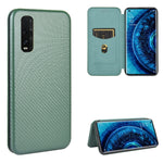Struttura in fibra di carbonio Flip orizzontale magnetico Custodia in pelle TPU + PC + PU con slot per schede, For OPPO Find X2 Pro, For OPPO Find X2, For OPPO Realme C11, For OPPO Realme C15