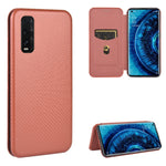 Struttura in fibra di carbonio Flip orizzontale magnetico Custodia in pelle TPU + PC + PU con slot per schede, For OPPO Find X2 Pro, For OPPO Find X2, For OPPO Realme C11, For OPPO Realme C15