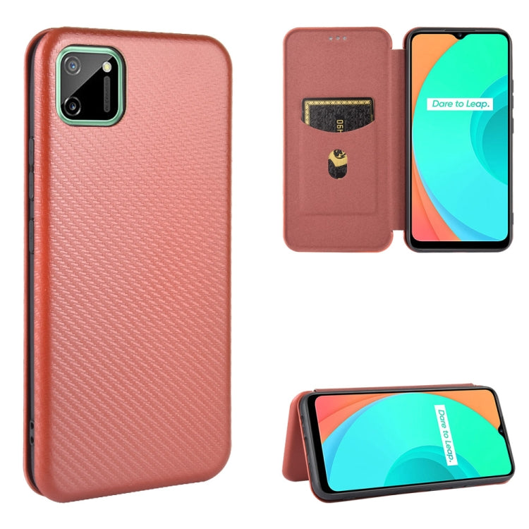 Struttura in fibra di carbonio Flip orizzontale magnetico Custodia in pelle TPU + PC + PU con slot per schede, For OPPO Find X2 Pro, For OPPO Find X2, For OPPO Realme C11, For OPPO Realme C15