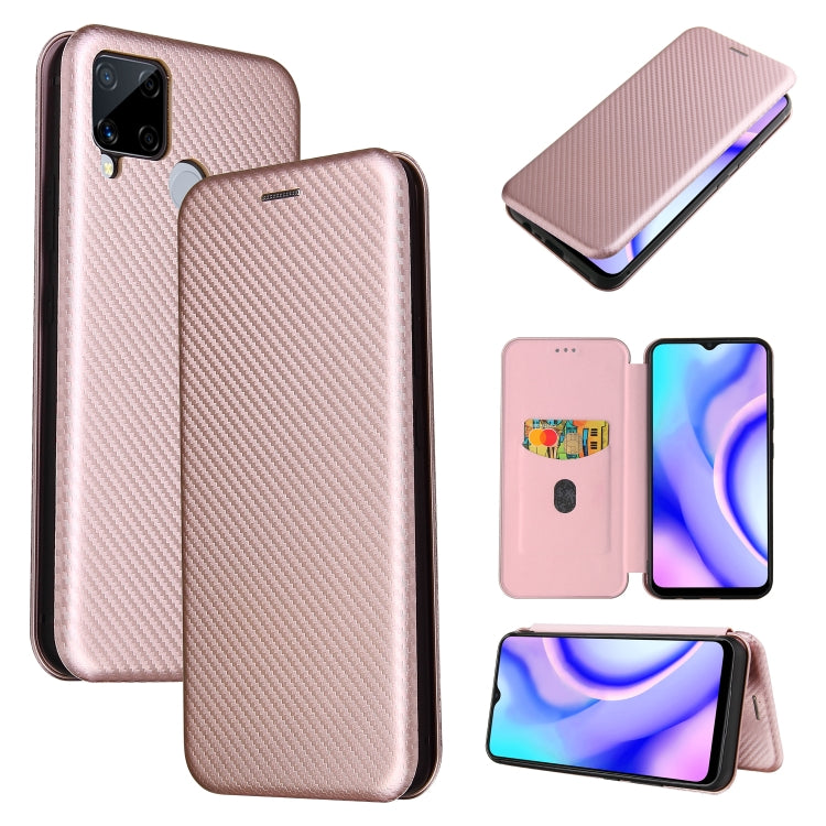Struttura in fibra di carbonio Flip orizzontale magnetico Custodia in pelle TPU + PC + PU con slot per schede, For OPPO Find X2 Pro, For OPPO Find X2, For OPPO Realme C11, For OPPO Realme C15