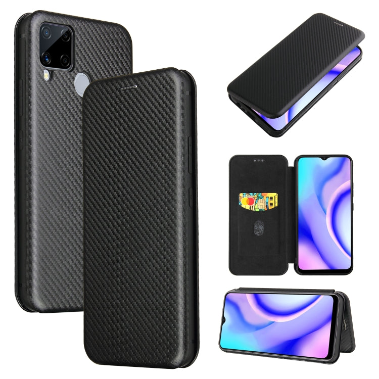 Struttura in fibra di carbonio Flip orizzontale magnetico Custodia in pelle TPU + PC + PU con slot per schede, For OPPO Find X2 Pro, For OPPO Find X2, For OPPO Realme C11, For OPPO Realme C15