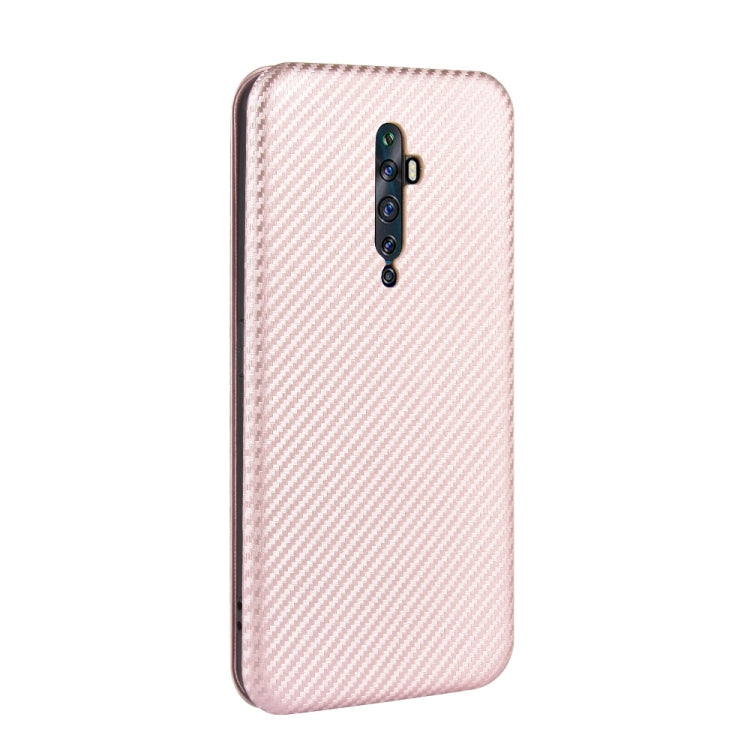 Struttura in fibra di carbonio Flip orizzontale magnetico Custodia in pelle TPU + PC + PU con slot per schede, For OPPO Reno2 Z / F, For OPPO Reno3 A(Japanese Version), For OPPO Reno4 Pro 5G, For OPPO Reno A