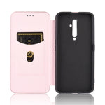 Struttura in fibra di carbonio Flip orizzontale magnetico Custodia in pelle TPU + PC + PU con slot per schede, For OPPO Reno2 Z / F, For OPPO Reno3 A(Japanese Version), For OPPO Reno4 Pro 5G, For OPPO Reno A