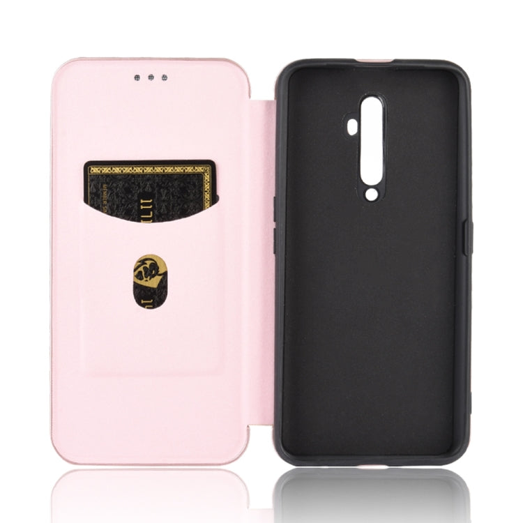 Struttura in fibra di carbonio Flip orizzontale magnetico Custodia in pelle TPU + PC + PU con slot per schede, For OPPO Reno2 Z / F, For OPPO Reno3 A(Japanese Version), For OPPO Reno4 Pro 5G, For OPPO Reno A