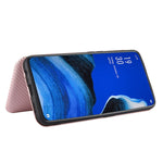 Struttura in fibra di carbonio Flip orizzontale magnetico Custodia in pelle TPU + PC + PU con slot per schede, For OPPO Reno2 Z / F, For OPPO Reno3 A(Japanese Version), For OPPO Reno4 Pro 5G, For OPPO Reno A