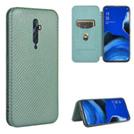 Struttura in fibra di carbonio Flip orizzontale magnetico Custodia in pelle TPU + PC + PU con slot per schede, For OPPO Reno2 Z / F, For OPPO Reno3 A(Japanese Version), For OPPO Reno4 Pro 5G, For OPPO Reno A