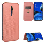 Struttura in fibra di carbonio Flip orizzontale magnetico Custodia in pelle TPU + PC + PU con slot per schede, For OPPO Reno2 Z / F, For OPPO Reno3 A(Japanese Version), For OPPO Reno4 Pro 5G, For OPPO Reno A