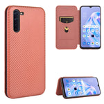 Struttura in fibra di carbonio Flip orizzontale magnetico Custodia in pelle TPU + PC + PU con slot per schede, For OPPO Reno2 Z / F, For OPPO Reno3 A(Japanese Version), For OPPO Reno4 Pro 5G, For OPPO Reno A