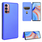 Struttura in fibra di carbonio Flip orizzontale magnetico Custodia in pelle TPU + PC + PU con slot per schede, For OPPO Reno2 Z / F, For OPPO Reno3 A(Japanese Version), For OPPO Reno4 Pro 5G, For OPPO Reno A