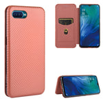 Struttura in fibra di carbonio Flip orizzontale magnetico Custodia in pelle TPU + PC + PU con slot per schede, For OPPO Reno2 Z / F, For OPPO Reno3 A(Japanese Version), For OPPO Reno4 Pro 5G, For OPPO Reno A