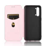 Struttura in fibra di carbonio Flip orizzontale magnetico Custodia in pelle TPU + PC + PU con slot per schede, For OPPO Reno3 5G / Find X2 Lite, For OPPO Reno3 5G (Japanese Version), For OPPO Reno3 Pro 5G / Find X2 Neo, For OPPO Reno4 4G