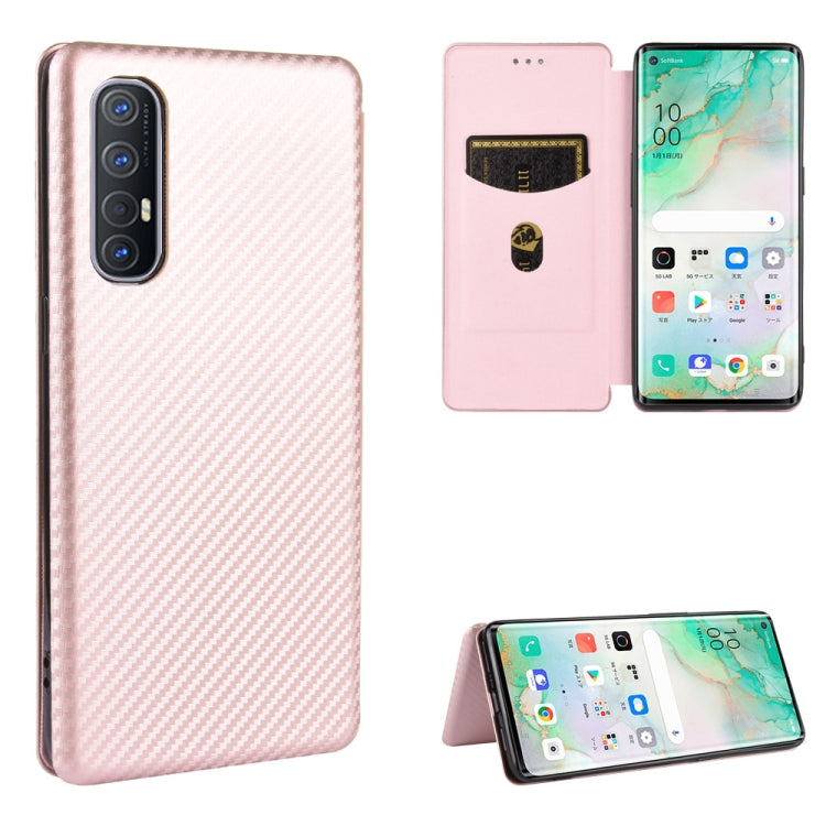 Struttura in fibra di carbonio Flip orizzontale magnetico Custodia in pelle TPU + PC + PU con slot per schede, For OPPO Reno3 5G / Find X2 Lite, For OPPO Reno3 5G (Japanese Version), For OPPO Reno3 Pro 5G / Find X2 Neo, For OPPO Reno4 4G
