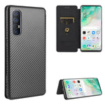 Struttura in fibra di carbonio Flip orizzontale magnetico Custodia in pelle TPU + PC + PU con slot per schede, For OPPO Reno3 5G / Find X2 Lite, For OPPO Reno3 5G (Japanese Version), For OPPO Reno3 Pro 5G / Find X2 Neo, For OPPO Reno4 4G