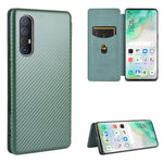 Struttura in fibra di carbonio Flip orizzontale magnetico Custodia in pelle TPU + PC + PU con slot per schede, For OPPO Reno3 5G / Find X2 Lite, For OPPO Reno3 5G (Japanese Version), For OPPO Reno3 Pro 5G / Find X2 Neo, For OPPO Reno4 4G