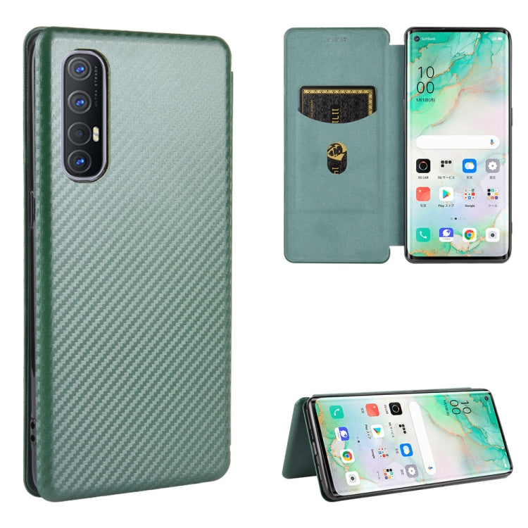 Struttura in fibra di carbonio Flip orizzontale magnetico Custodia in pelle TPU + PC + PU con slot per schede, For OPPO Reno3 5G / Find X2 Lite, For OPPO Reno3 5G (Japanese Version), For OPPO Reno3 Pro 5G / Find X2 Neo, For OPPO Reno4 4G