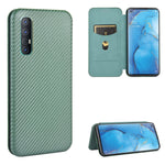 Struttura in fibra di carbonio Flip orizzontale magnetico Custodia in pelle TPU + PC + PU con slot per schede, For OPPO Reno3 5G / Find X2 Lite, For OPPO Reno3 5G (Japanese Version), For OPPO Reno3 Pro 5G / Find X2 Neo, For OPPO Reno4 4G