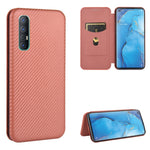Struttura in fibra di carbonio Flip orizzontale magnetico Custodia in pelle TPU + PC + PU con slot per schede, For OPPO Reno3 5G / Find X2 Lite, For OPPO Reno3 5G (Japanese Version), For OPPO Reno3 Pro 5G / Find X2 Neo, For OPPO Reno4 4G