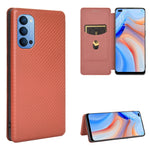 Struttura in fibra di carbonio Flip orizzontale magnetico Custodia in pelle TPU + PC + PU con slot per schede, For OPPO Reno3 5G / Find X2 Lite, For OPPO Reno3 5G (Japanese Version), For OPPO Reno3 Pro 5G / Find X2 Neo, For OPPO Reno4 4G