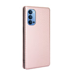 Struttura in fibra di carbonio Flip orizzontale magnetico Custodia in pelle TPU + PC + PU con slot per schede, For OPPO Reno4 5G, For OPPO Reno4 Pro 4G, For OPPO Rnoe Ace, For OPPO Realme 5 Pro / Realme Q