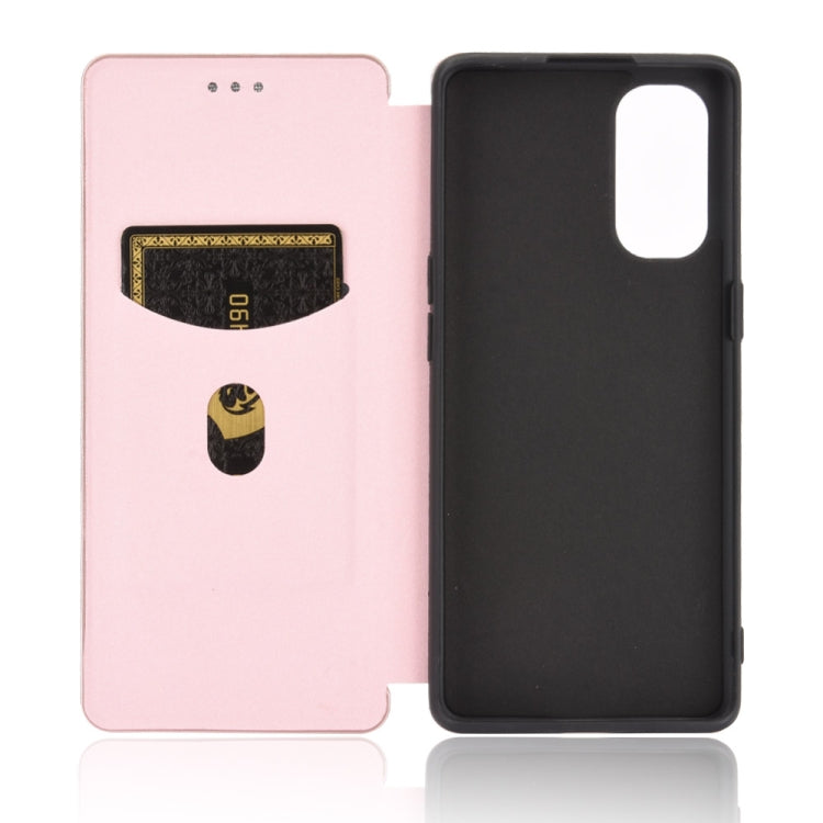 Struttura in fibra di carbonio Flip orizzontale magnetico Custodia in pelle TPU + PC + PU con slot per schede, For OPPO Reno4 5G, For OPPO Reno4 Pro 4G, For OPPO Rnoe Ace, For OPPO Realme 5 Pro / Realme Q