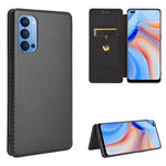 Struttura in fibra di carbonio Flip orizzontale magnetico Custodia in pelle TPU + PC + PU con slot per schede, For OPPO Reno4 5G, For OPPO Reno4 Pro 4G, For OPPO Rnoe Ace, For OPPO Realme 5 Pro / Realme Q