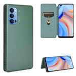 Struttura in fibra di carbonio Flip orizzontale magnetico Custodia in pelle TPU + PC + PU con slot per schede, For OPPO Reno4 5G, For OPPO Reno4 Pro 4G, For OPPO Rnoe Ace, For OPPO Realme 5 Pro / Realme Q
