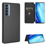 Struttura in fibra di carbonio Flip orizzontale magnetico Custodia in pelle TPU + PC + PU con slot per schede, For OPPO Reno4 5G, For OPPO Reno4 Pro 4G, For OPPO Rnoe Ace, For OPPO Realme 5 Pro / Realme Q
