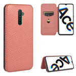 Struttura in fibra di carbonio Flip orizzontale magnetico Custodia in pelle TPU + PC + PU con slot per schede, For OPPO Reno4 5G, For OPPO Reno4 Pro 4G, For OPPO Rnoe Ace, For OPPO Realme 5 Pro / Realme Q