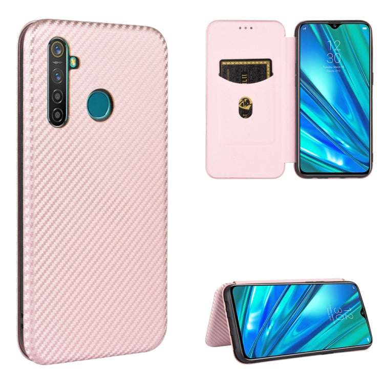 Struttura in fibra di carbonio Flip orizzontale magnetico Custodia in pelle TPU + PC + PU con slot per schede, For OPPO Reno4 5G, For OPPO Reno4 Pro 4G, For OPPO Rnoe Ace, For OPPO Realme 5 Pro / Realme Q