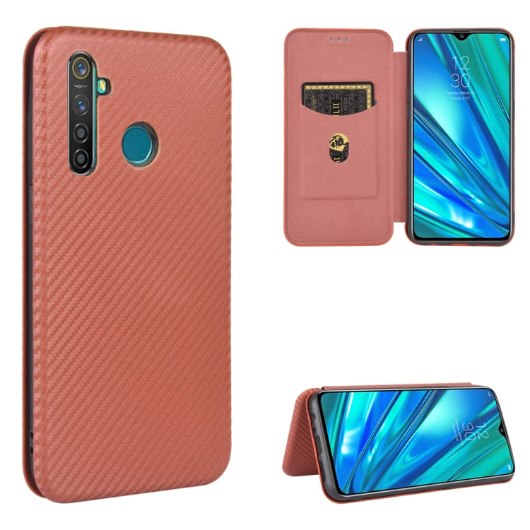 Struttura in fibra di carbonio Flip orizzontale magnetico Custodia in pelle TPU + PC + PU con slot per schede, For OPPO Reno4 5G, For OPPO Reno4 Pro 4G, For OPPO Rnoe Ace, For OPPO Realme 5 Pro / Realme Q