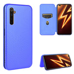 Struttura in fibra di carbonio Flip orizzontale magnetico Custodia in pelle TPU + PC + PU con slot per schede, For OPPO Realme 5 / Realme 5s, For OPPO Realme 6 Pro, For OPPO Realme 6, For OPPO Realme X3