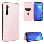 Struttura in fibra di carbonio Flip orizzontale magnetico Custodia in pelle TPU + PC + PU con slot per schede, For OPPO Realme 5 / Realme 5s, For OPPO Realme 6 Pro, For OPPO Realme 6, For OPPO Realme X3