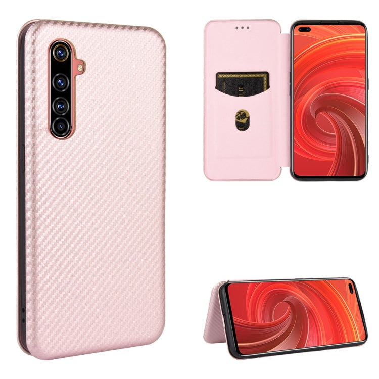 Struttura in fibra di carbonio Flip orizzontale magnetico Custodia in pelle TPU + PC + PU con slot per schede, For OPPO Realme X50 Pro / X50 Pro 5G, For OPPO Realme X50 / X50 5G, For OPPO Realme XT / X2 / K5