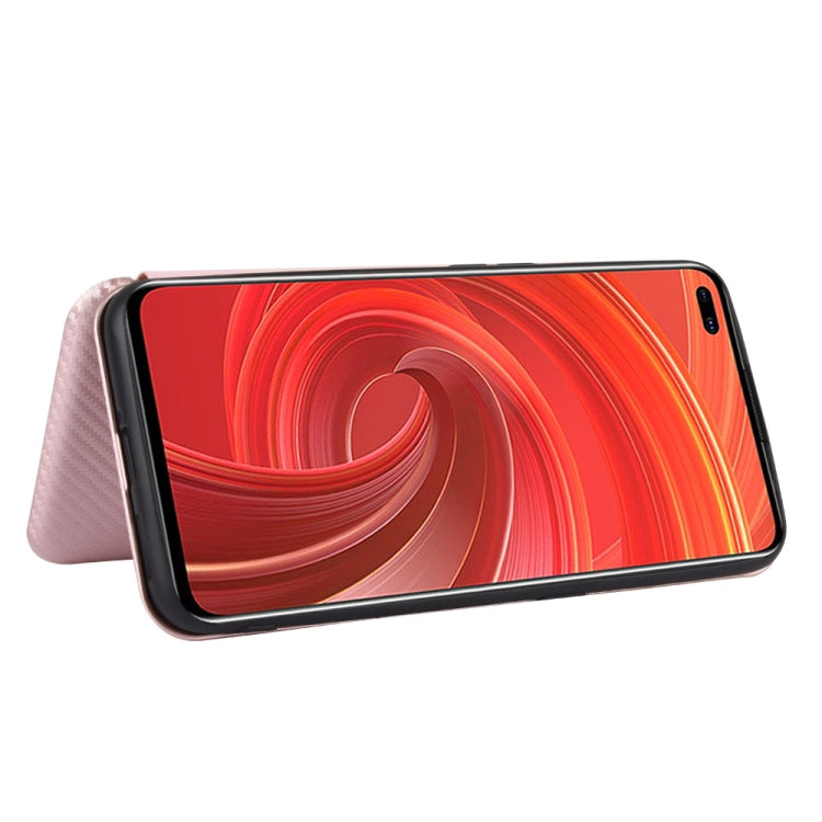Struttura in fibra di carbonio Flip orizzontale magnetico Custodia in pelle TPU + PC + PU con slot per schede, For OPPO Realme X50 Pro / X50 Pro 5G, For OPPO Realme X50 / X50 5G, For OPPO Realme XT / X2 / K5
