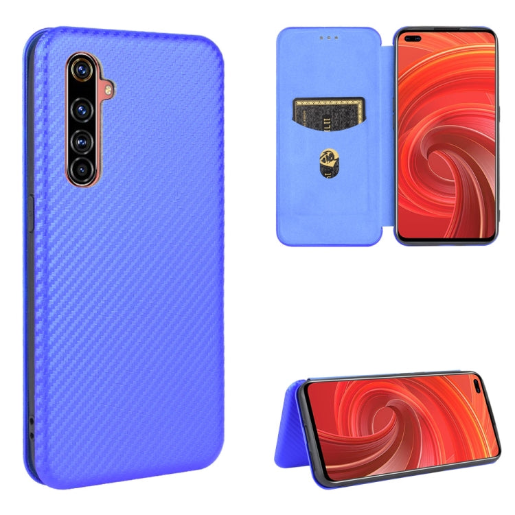 Struttura in fibra di carbonio Flip orizzontale magnetico Custodia in pelle TPU + PC + PU con slot per schede, For OPPO Realme X50 Pro / X50 Pro 5G, For OPPO Realme X50 / X50 5G, For OPPO Realme XT / X2 / K5
