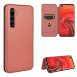 Struttura in fibra di carbonio Flip orizzontale magnetico Custodia in pelle TPU + PC + PU con slot per schede, For OPPO Realme X50 Pro / X50 Pro 5G, For OPPO Realme X50 / X50 5G, For OPPO Realme XT / X2 / K5