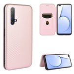 Struttura in fibra di carbonio Flip orizzontale magnetico Custodia in pelle TPU + PC + PU con slot per schede, For OPPO Realme X50 Pro / X50 Pro 5G, For OPPO Realme X50 / X50 5G, For OPPO Realme XT / X2 / K5